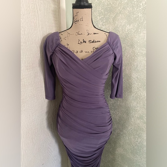 Pinup contour Monica Purple dress gently used size large - Picture 3 of 5